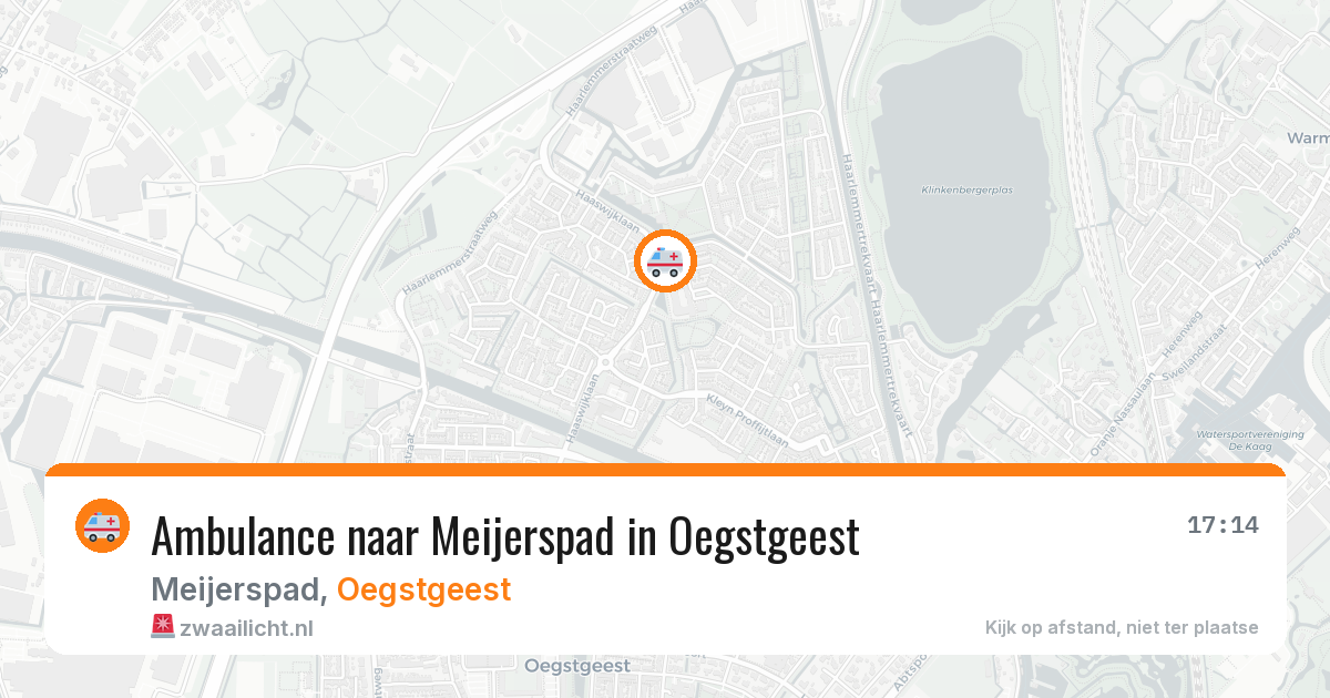 Ambulance naar Meijerspad in Oegstgeest — 22 jun 2026