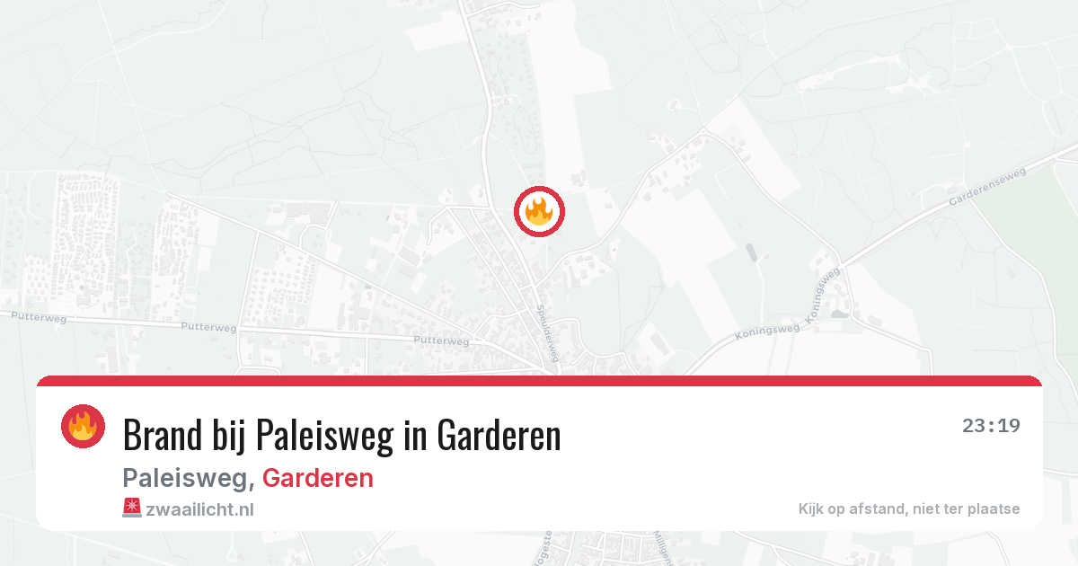 Brand bij Paleisweg in Garderen — 19 jun 2026