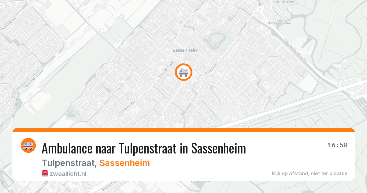 Ambulance naar Tulpenstraat in Sassenheim — 11 aug 2026