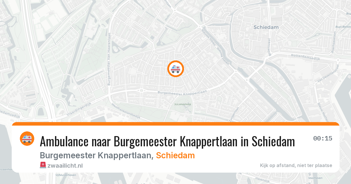 Ambulance naar Burgemeester Knappertlaan in Schiedam — 11 aug 2026