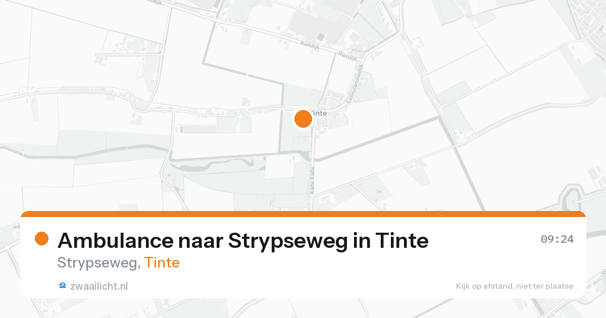 Ambulance naar Strypseweg in Tinte — 23 aug 2026