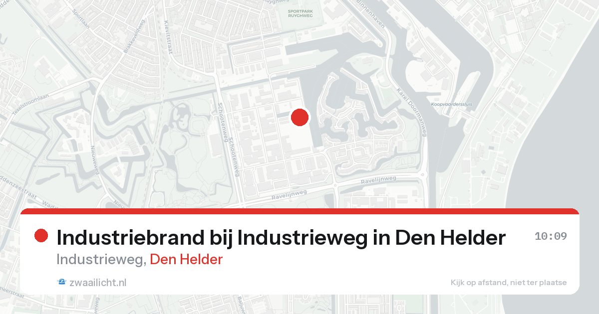 Industriebrand bij Industrieweg in Den Helder — 18 aug 2026