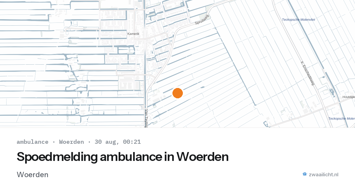 Spoedmelding ambulance in Woerden — 29 aug 2026