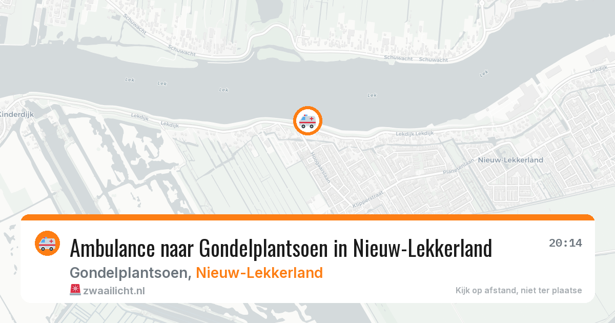 Ambulance naar Gondelplantsoen in Nieuw-Lekkerland — 3 aug 2026