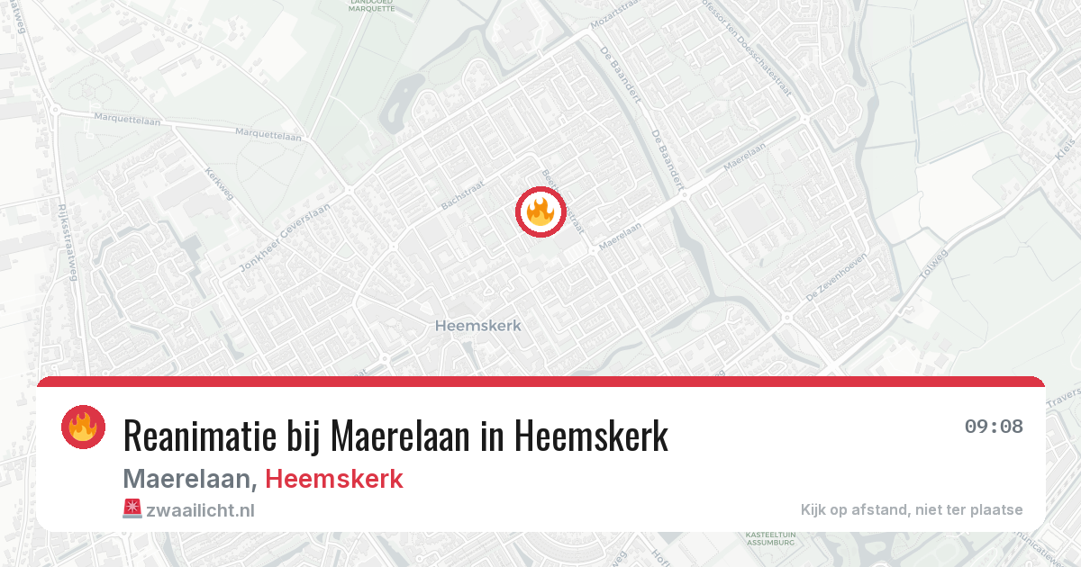 Reanimatie bij Maerelaan in Heemskerk — 10 mei 2026