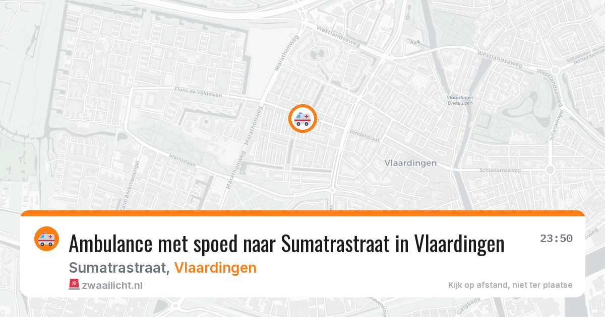 Ambulance met spoed naar Sumatrastraat in Vlaardingen — 22 feb 2026