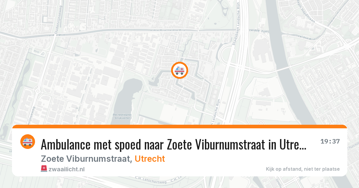 Ambulance met spoed naar Zoete Viburnumstraat in Utrecht — 13 aug 2026