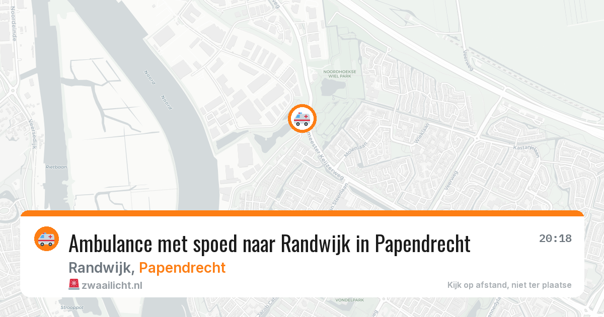 Ambulance met spoed naar Randwijk in Papendrecht — 6 aug 2026