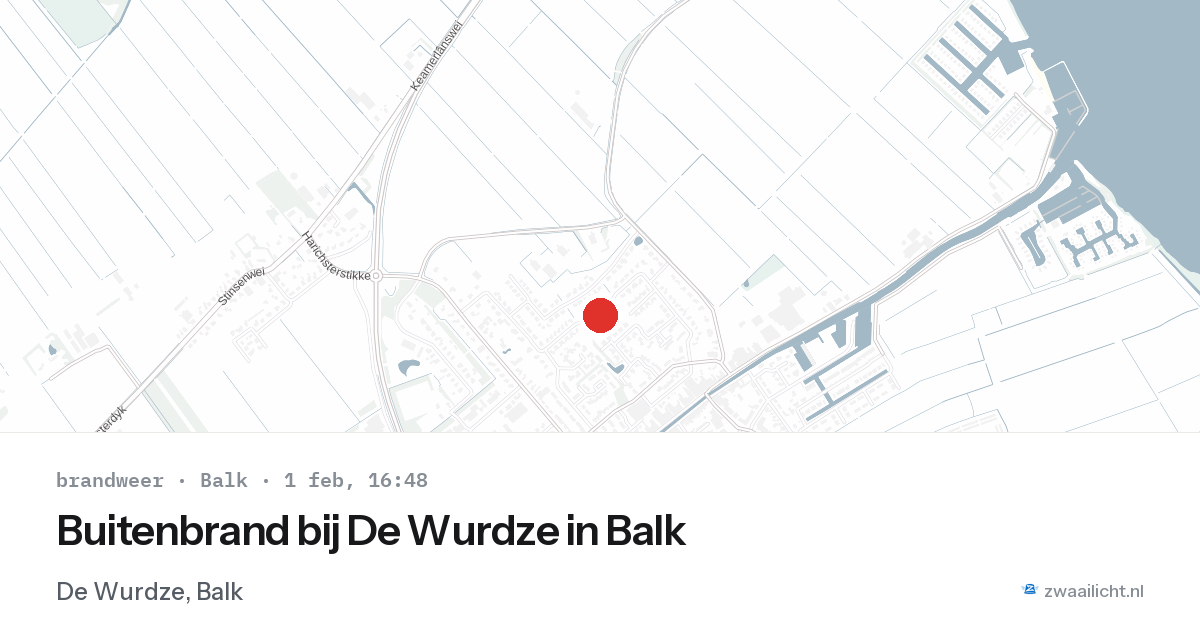 Buitenbrand bij De Wurdze in Balk — 1 feb 2026