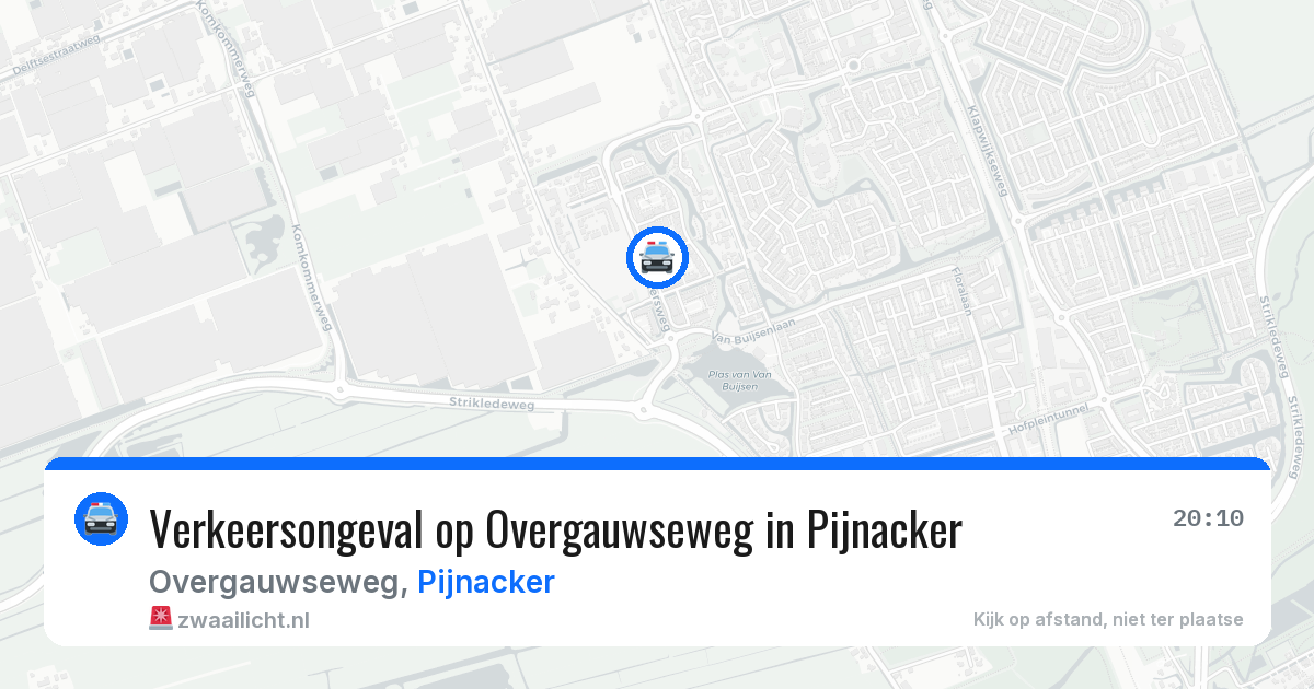 Verkeersongeval op Overgauwseweg in Pijnacker — 7 jul 2026