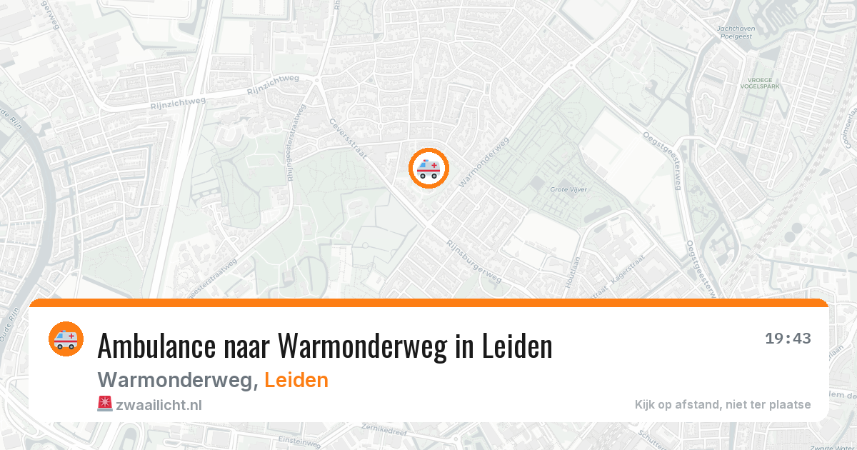 Ambulance naar Warmonderweg in Leiden — 24 apr 2026