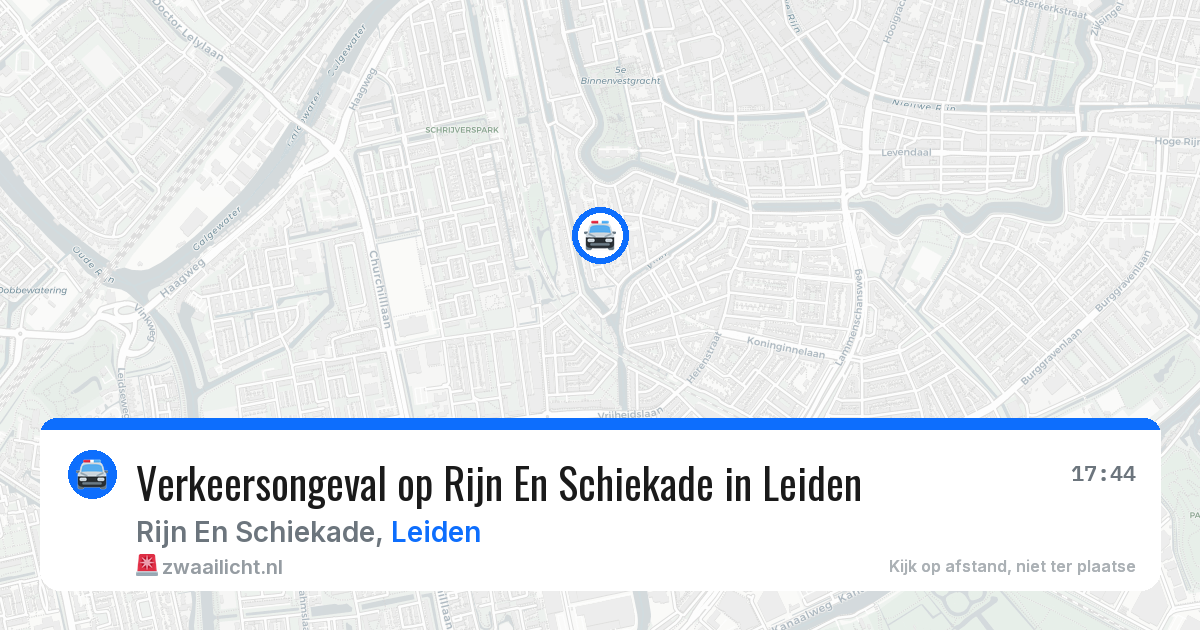 Verkeersongeval op Rijn En Schiekade in Leiden — 28 mrt 2026