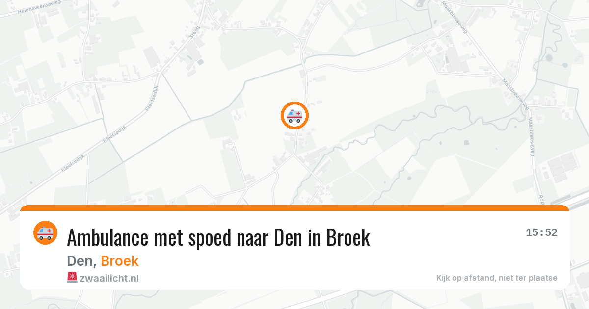 Ambulance met spoed naar Den in Broek — 8 mrt 2026