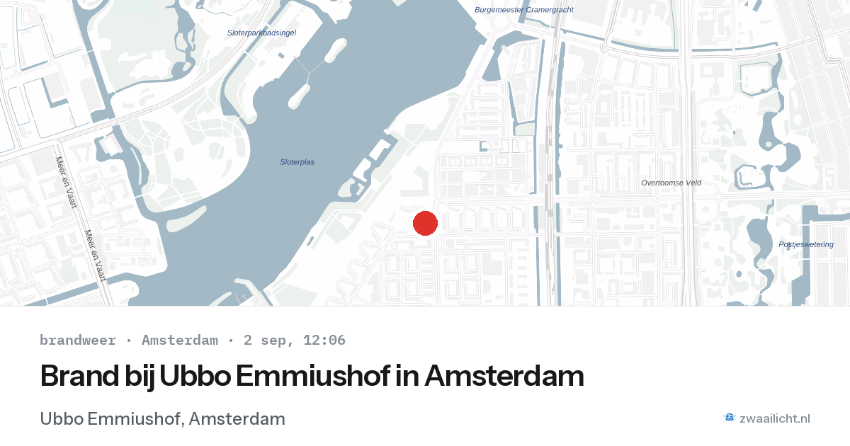 Brand bij Ubbo Emmiushof in Amsterdam — 2 sep 2026