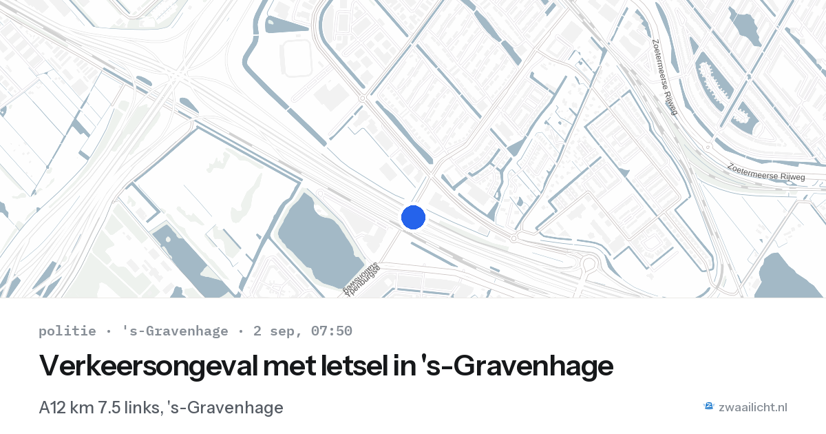 Verkeersongeval met letsel in 's-Gravenhage — 2 sep 2026