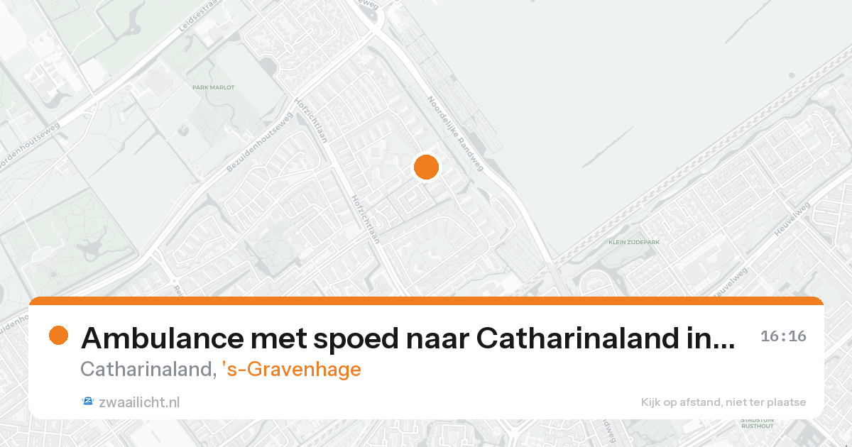 Ambulance met spoed naar Catharinaland in 's-Gravenhage — 17 aug 2026