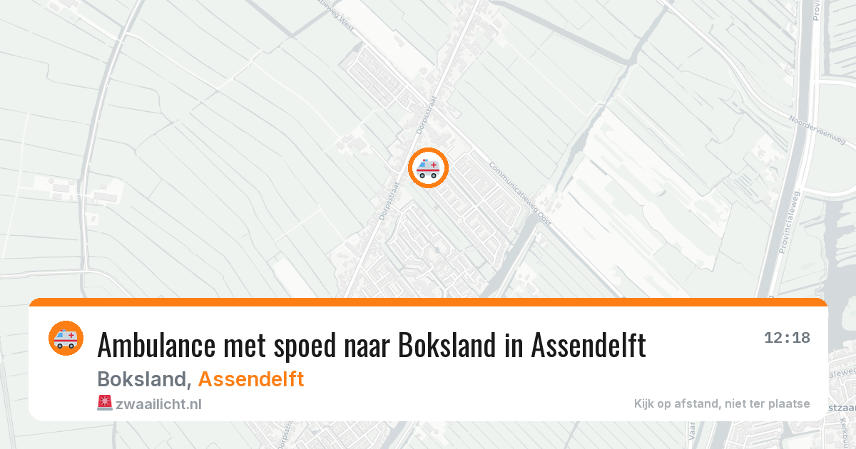 Ambulance met spoed naar Boksland in Assendelft — 10 feb 2026