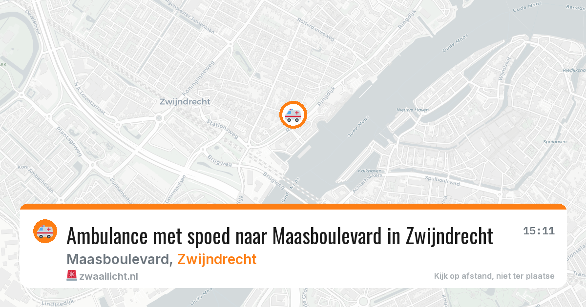 Ambulance met spoed naar Maasboulevard in Zwijndrecht — 2 jun 2026
