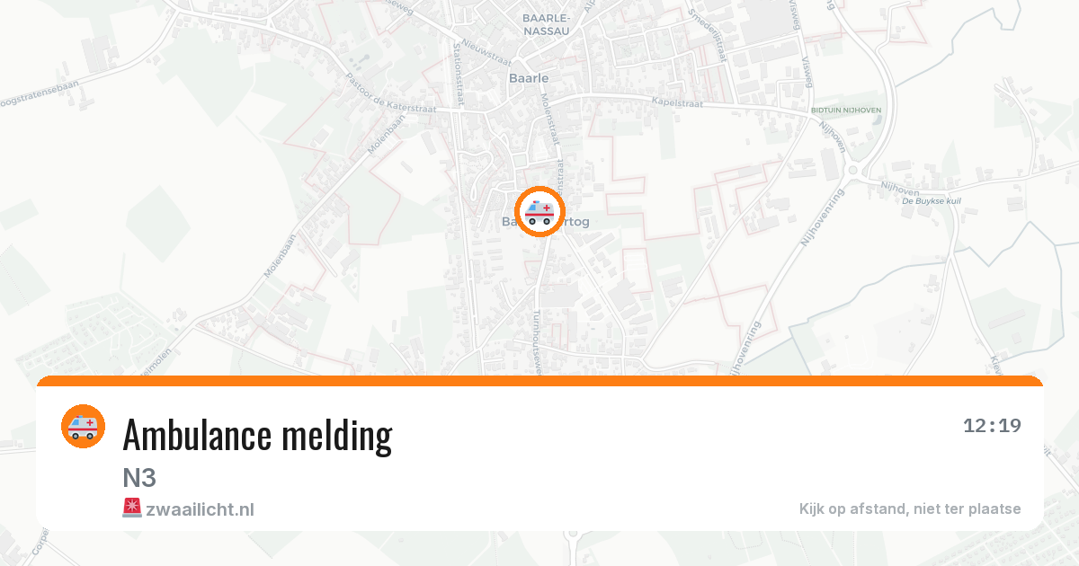 Ambulance melding — 16 mrt 2026 | 🚨 Zwaailicht.nl