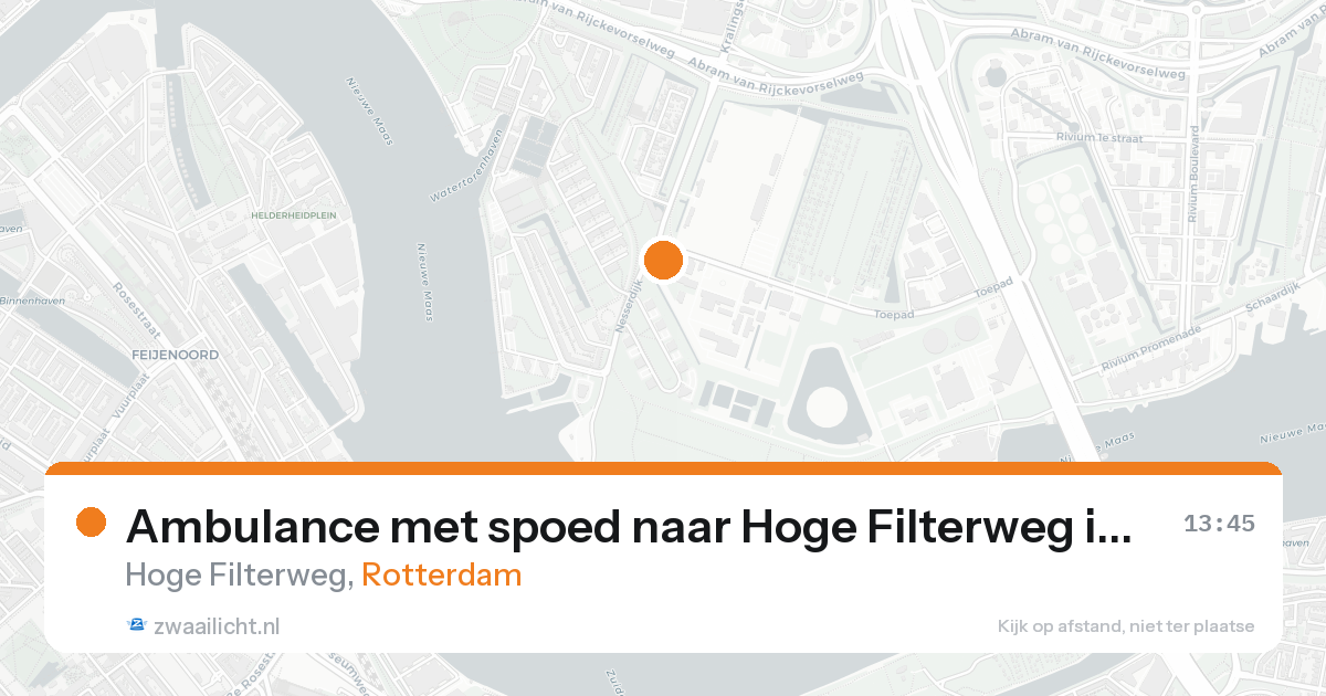 Ambulance met spoed naar Hoge Filterweg in Rotterdam — 24 aug 2026