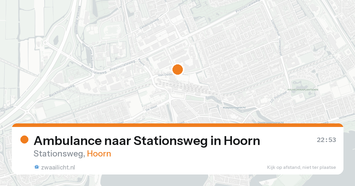 Ambulance naar Stationsweg in Hoorn — 18 aug 2026