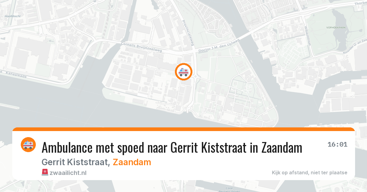 Ambulance met spoed naar Gerrit Kiststraat in Zaandam — 13 jun 2026