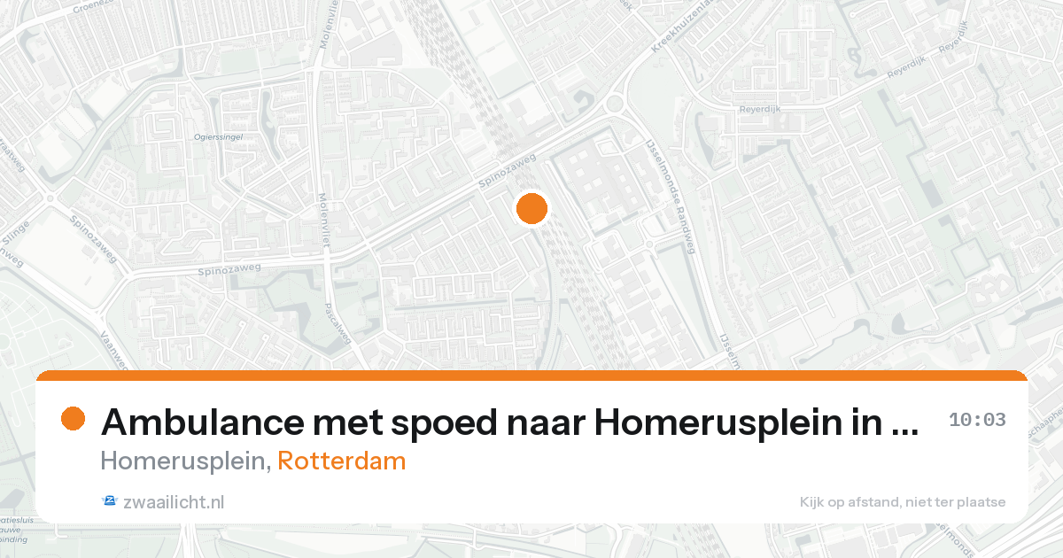 Ambulance met spoed naar Homerusplein in Rotterdam — 19 aug 2026
