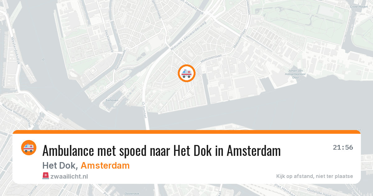 Ambulance met spoed naar Het Dok in Amsterdam — 30 jun 2026