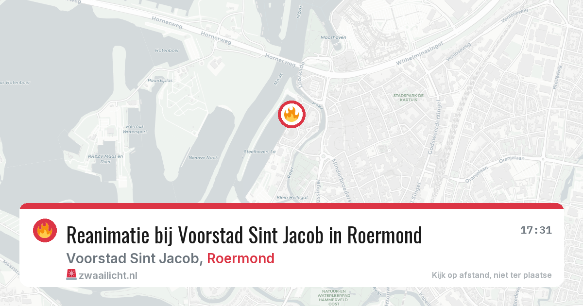 Reanimatie bij Voorstad Sint Jacob in Roermond — 21 mei 2026