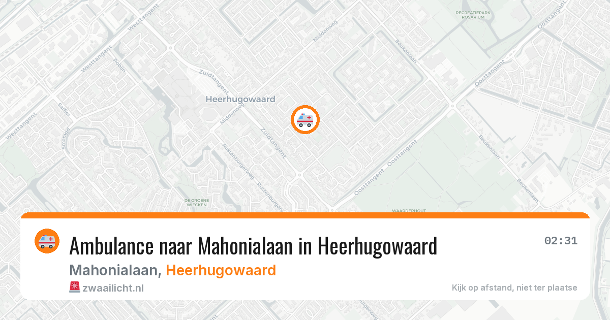Ambulance naar Mahonialaan in Heerhugowaard — 20 mrt 2026