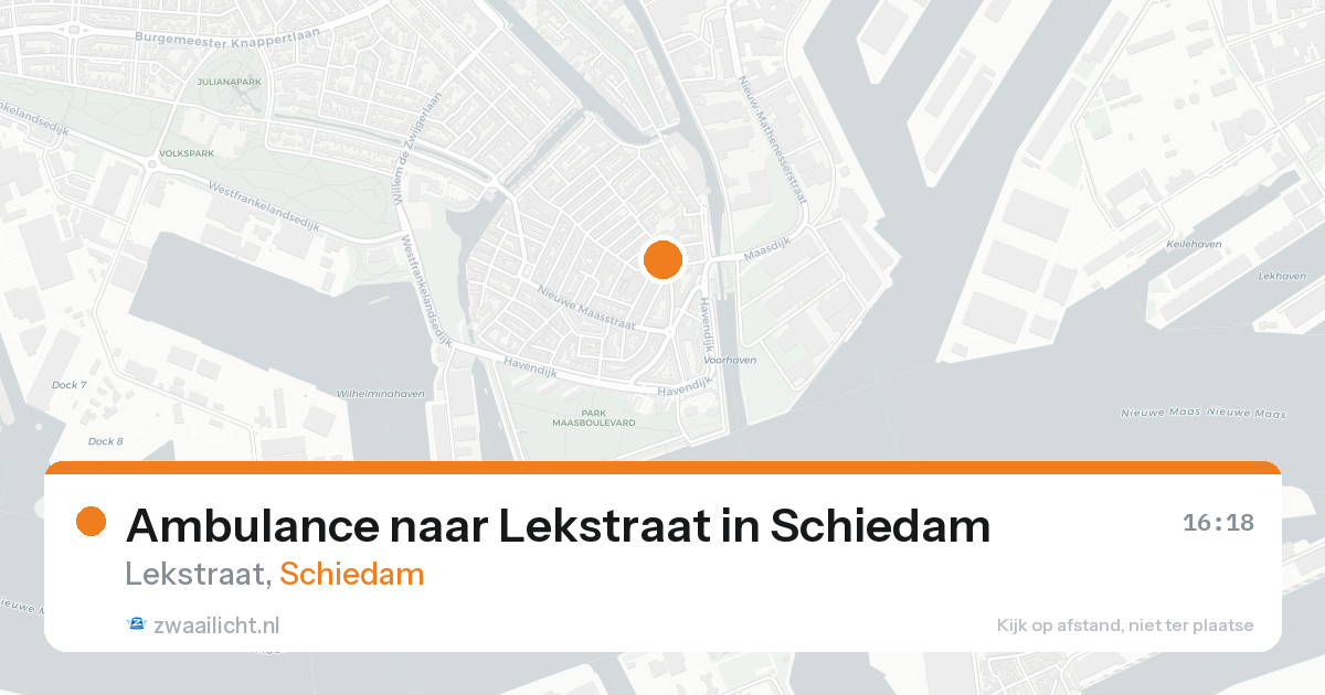 Ambulance naar Lekstraat in Schiedam — 18 aug 2026