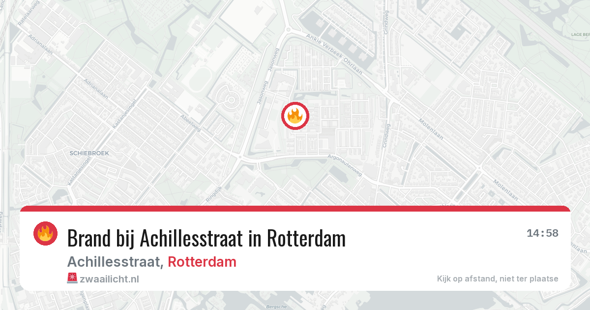 Brand bij Achillesstraat in Rotterdam — 18 mei 2026