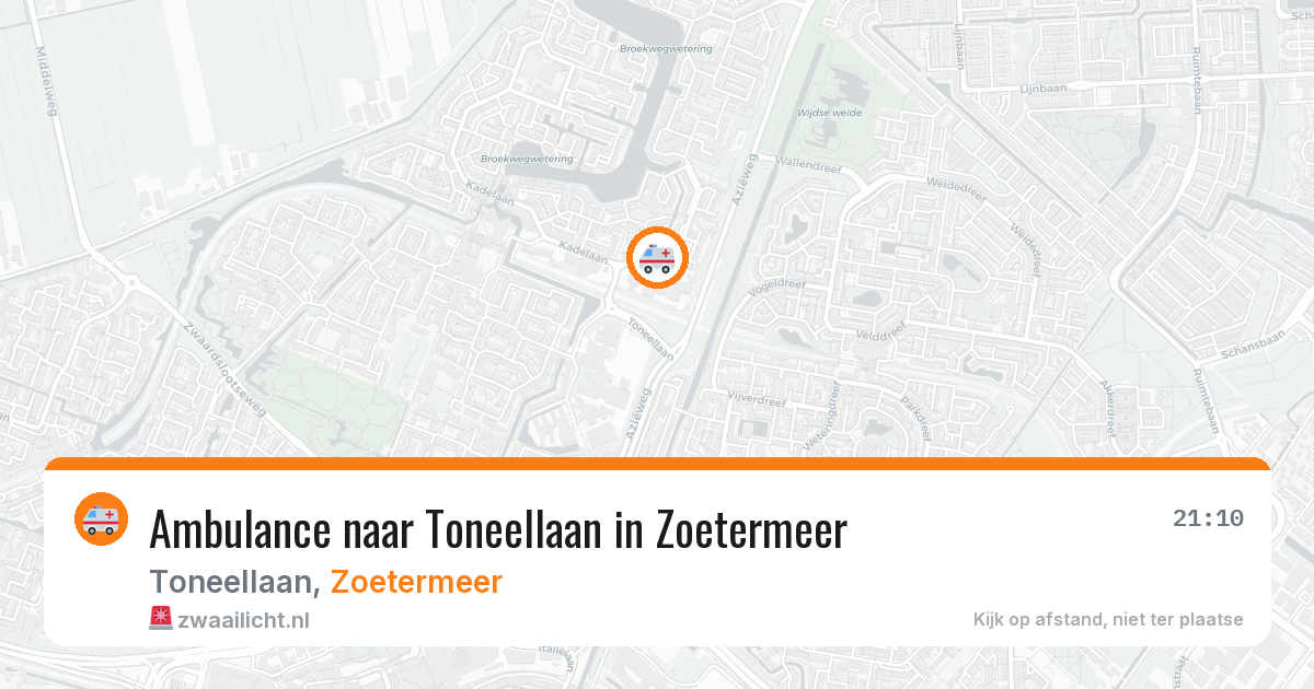 Ambulance naar Toneellaan in Zoetermeer — 12 apr 2026