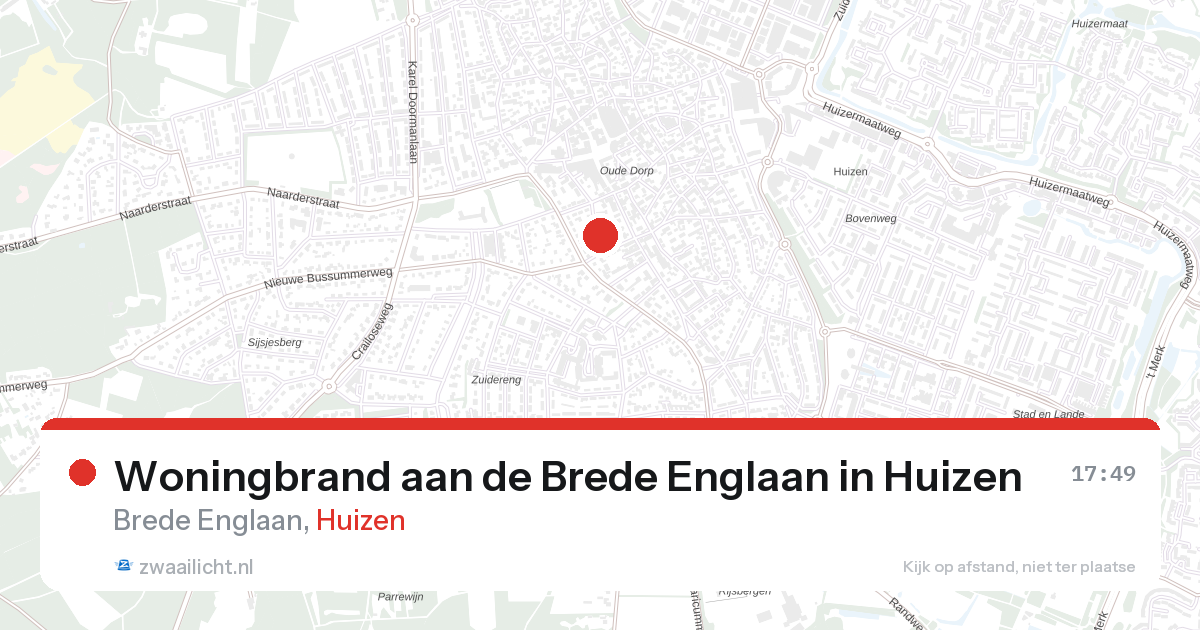 Woningbrand aan de Brede Englaan in Huizen — 6 mei 2026