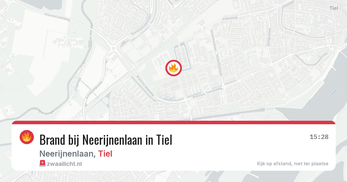 Brand bij Neerijnenlaan in Tiel — 2 aug 2026