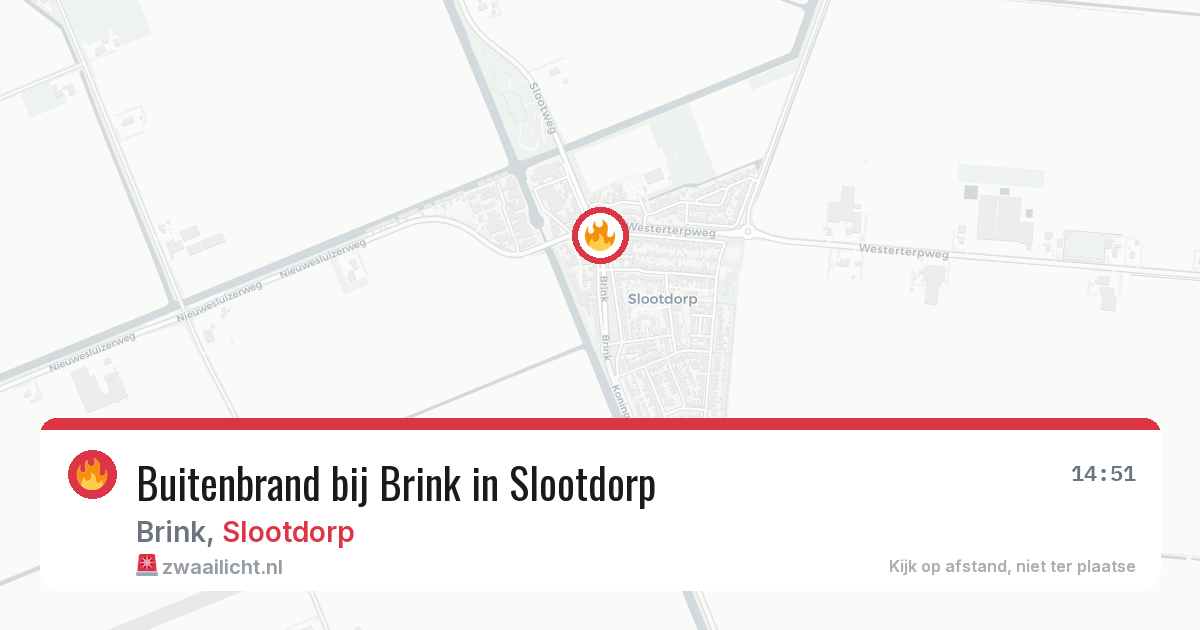 Buitenbrand bij Brink in Slootdorp — 5 jun 2026