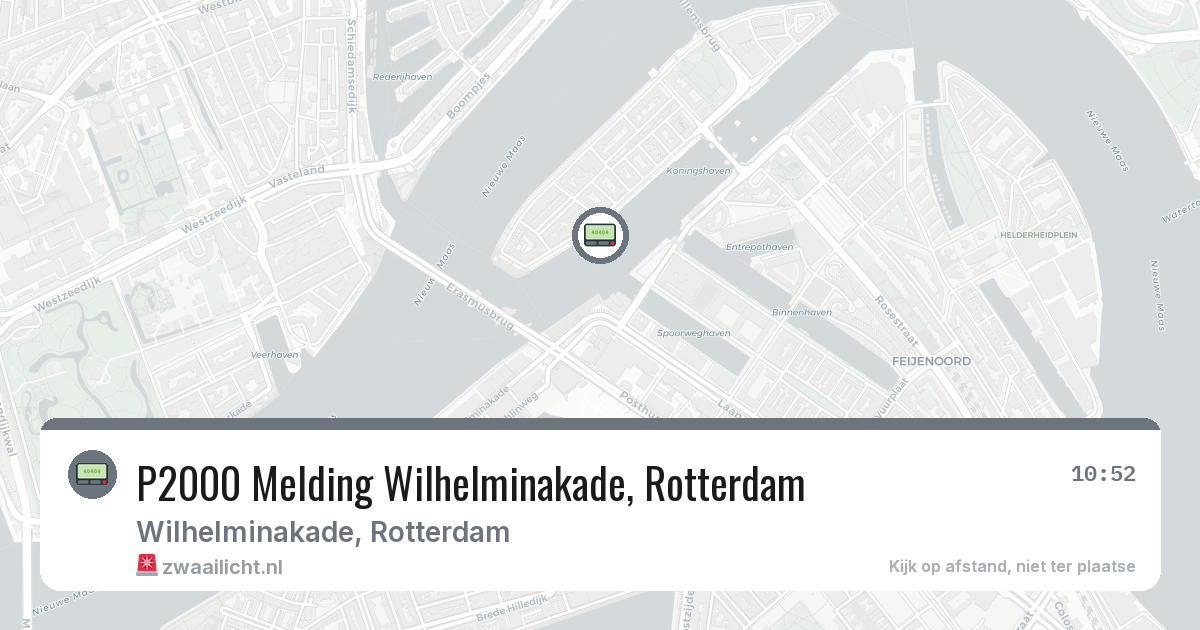 P2000 Melding Wilhelminakade, Rotterdam — 29 jul 2026