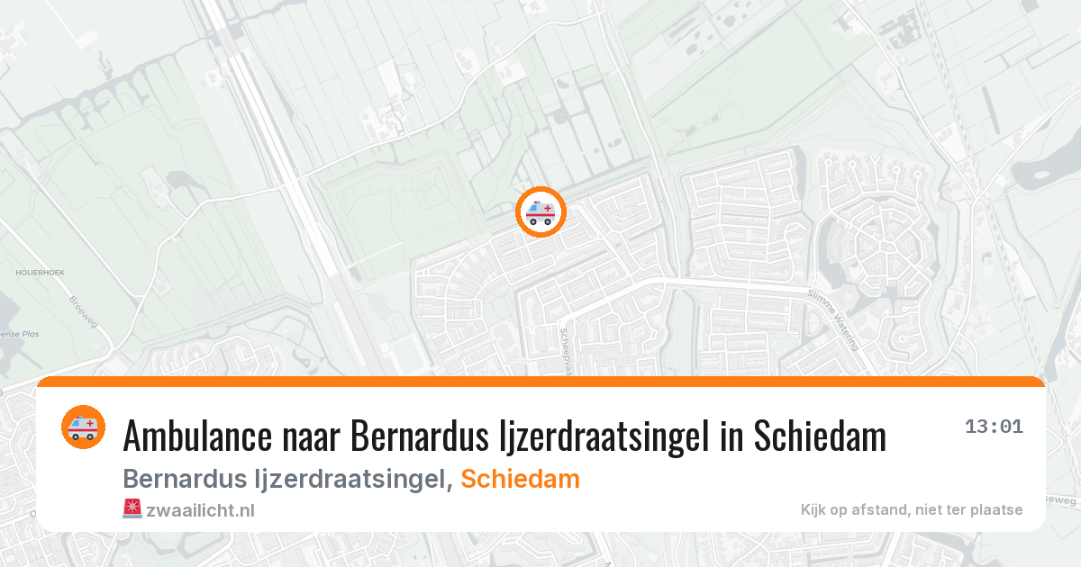 Ambulance naar Bernardus Ijzerdraatsingel in Schiedam — 22 jun 2026
