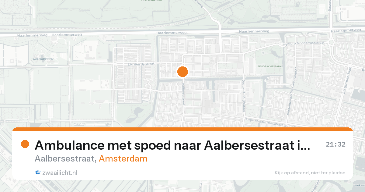 Ambulance met spoed naar Aalbersestraat in Amsterdam — 24 aug 2026