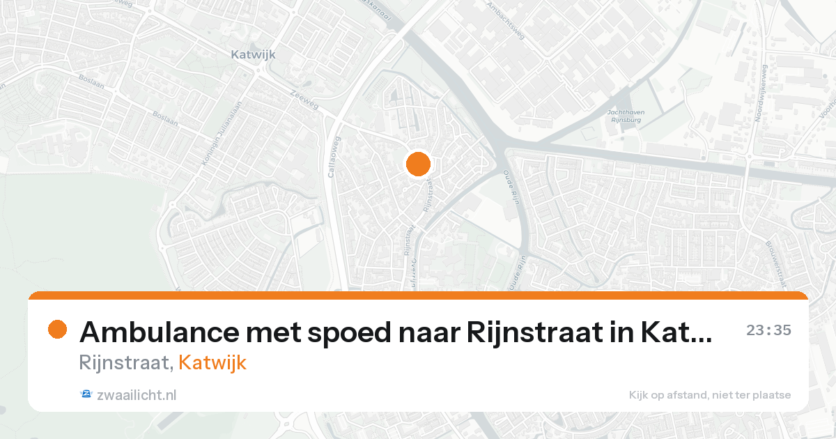 Ambulance met spoed naar Rijnstraat in Katwijk — 21 aug 2026