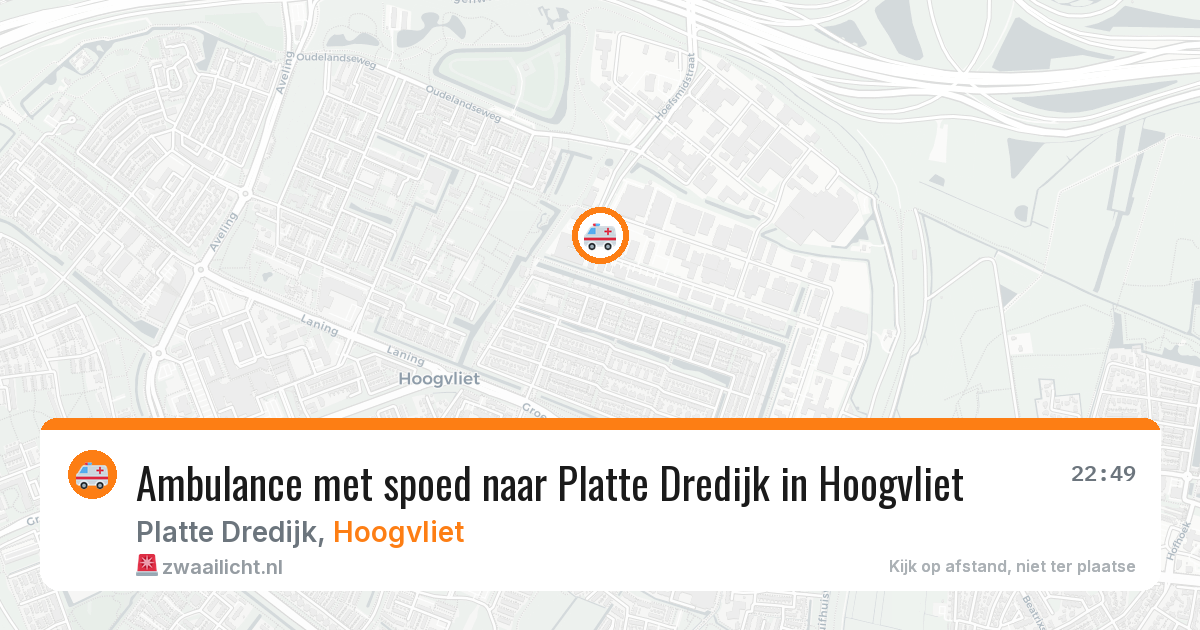Ambulance met spoed naar Platte Dredijk in Hoogvliet — 4 mei 2026