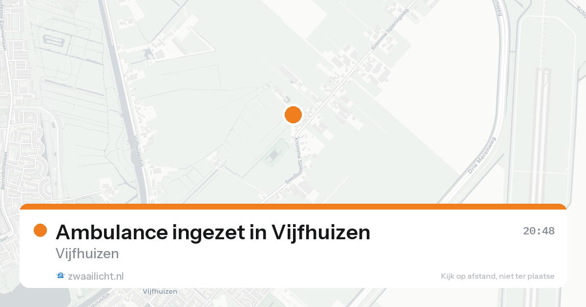 Ambulance ingezet in Vijfhuizen — 13 aug 2026