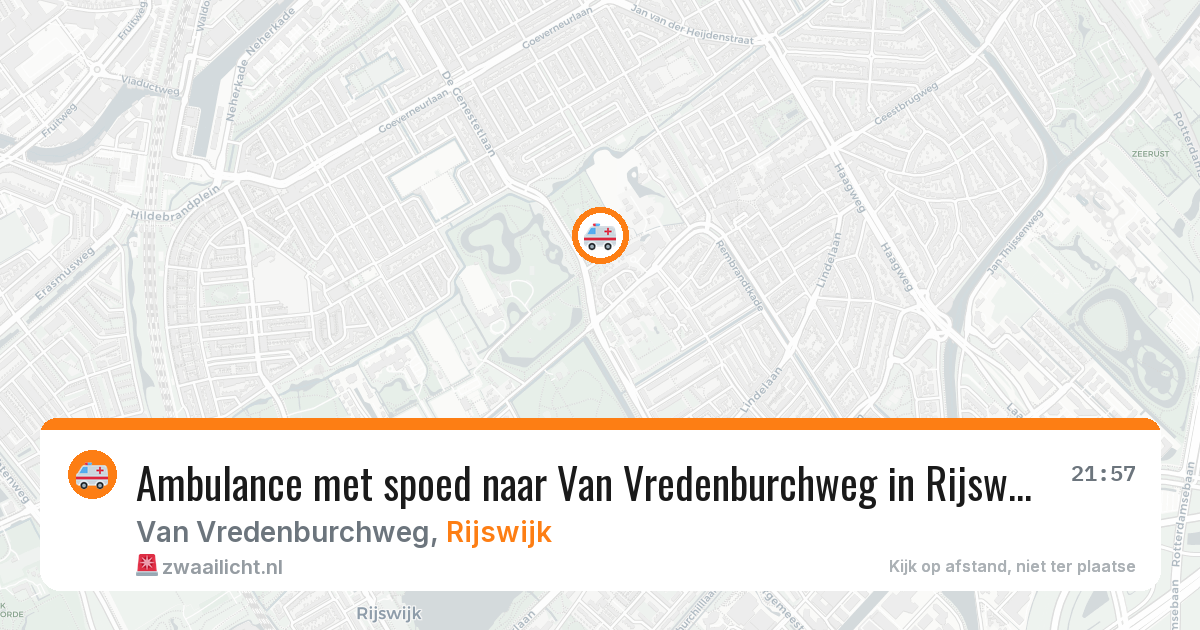 Ambulance met spoed naar Van Vredenburchweg in Rijswijk — 11 apr 2026