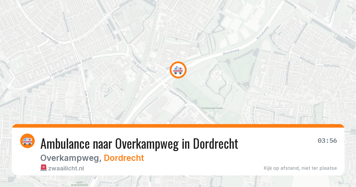 Ambulance naar Overkampweg in Dordrecht — 11 jul 2026