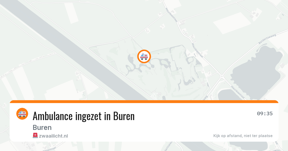 Ambulance ingezet in Buren — 6 aug 2026