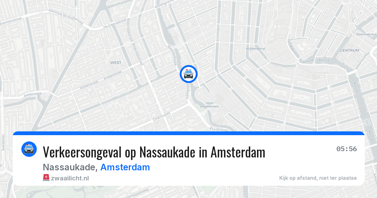 Verkeersongeval op Nassaukade in Amsterdam — 10 jun 2026