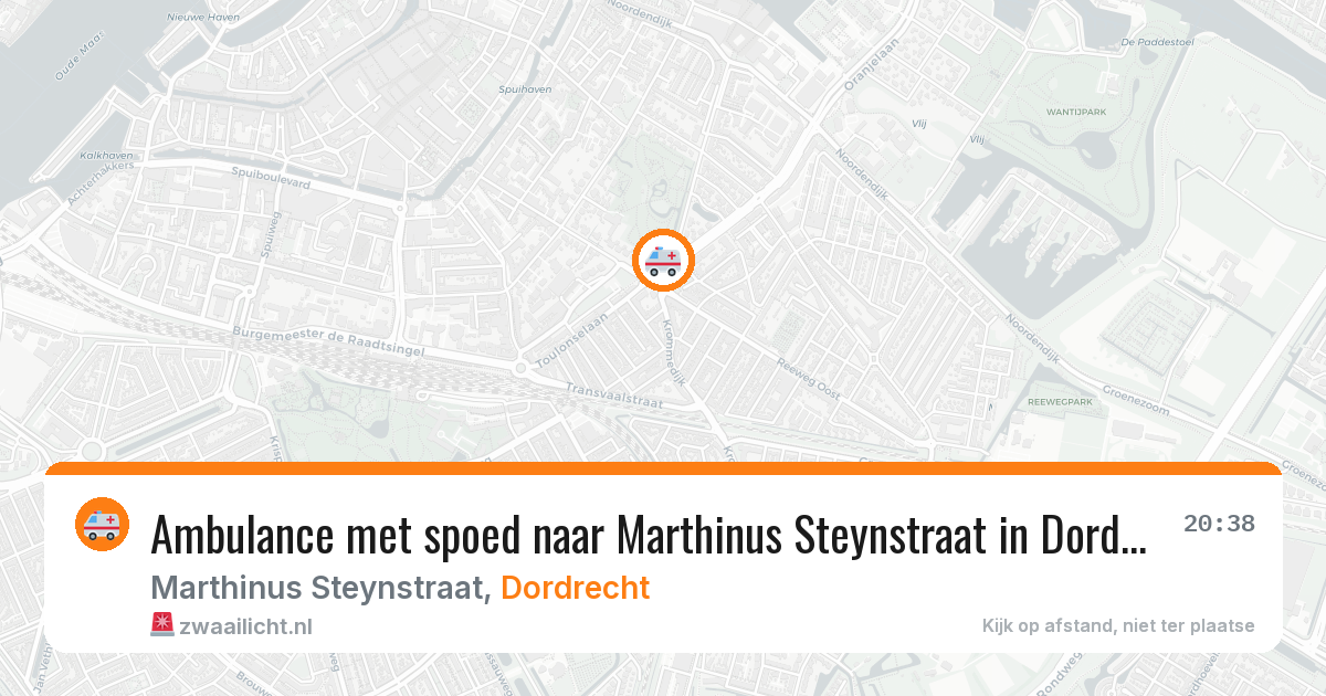 Ambulance met spoed naar Marthinus Steynstraat in Dordrecht — 29 mei 2026