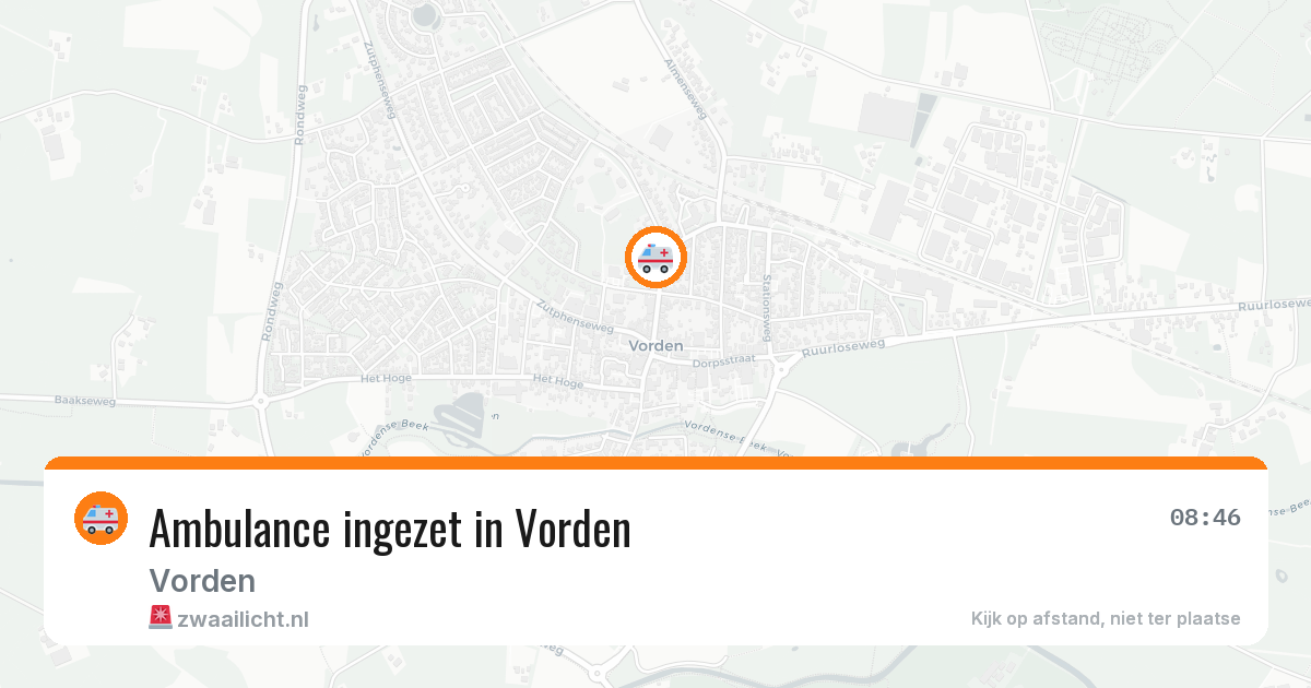 Ambulance ingezet in Vorden — 23 mrt 2026