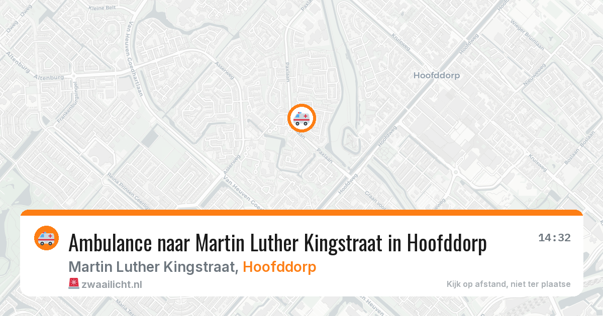 Ambulance naar Martin Luther Kingstraat in Hoofddorp — 27 jul 2026