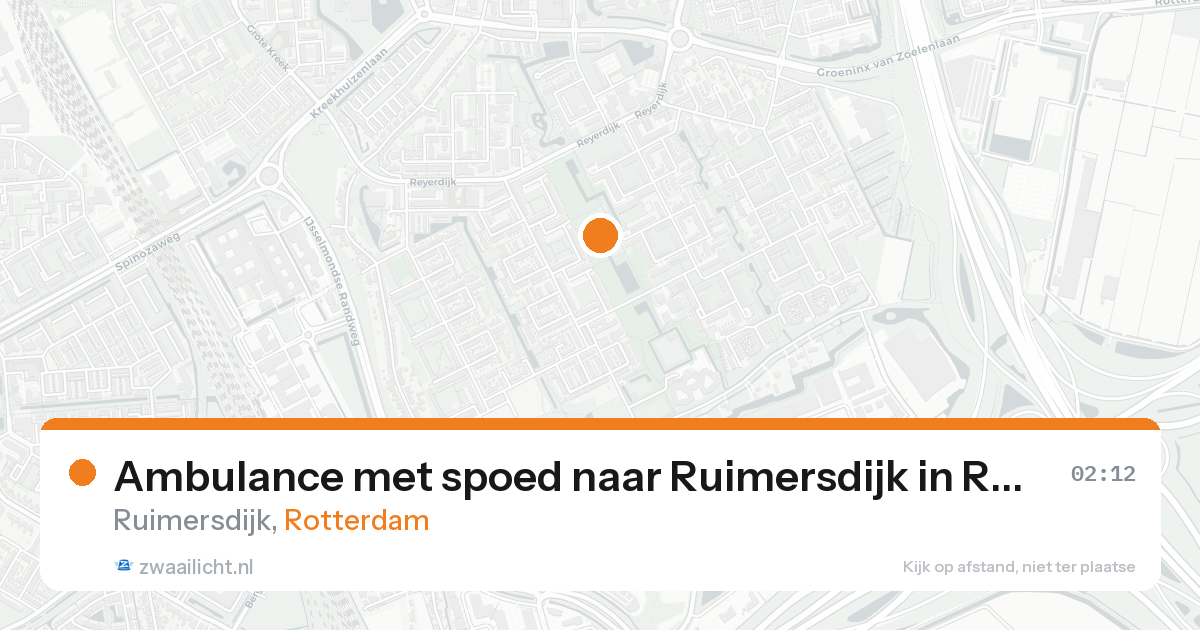 Ambulance met spoed naar Ruimersdijk in Rotterdam — 29 mei 2026